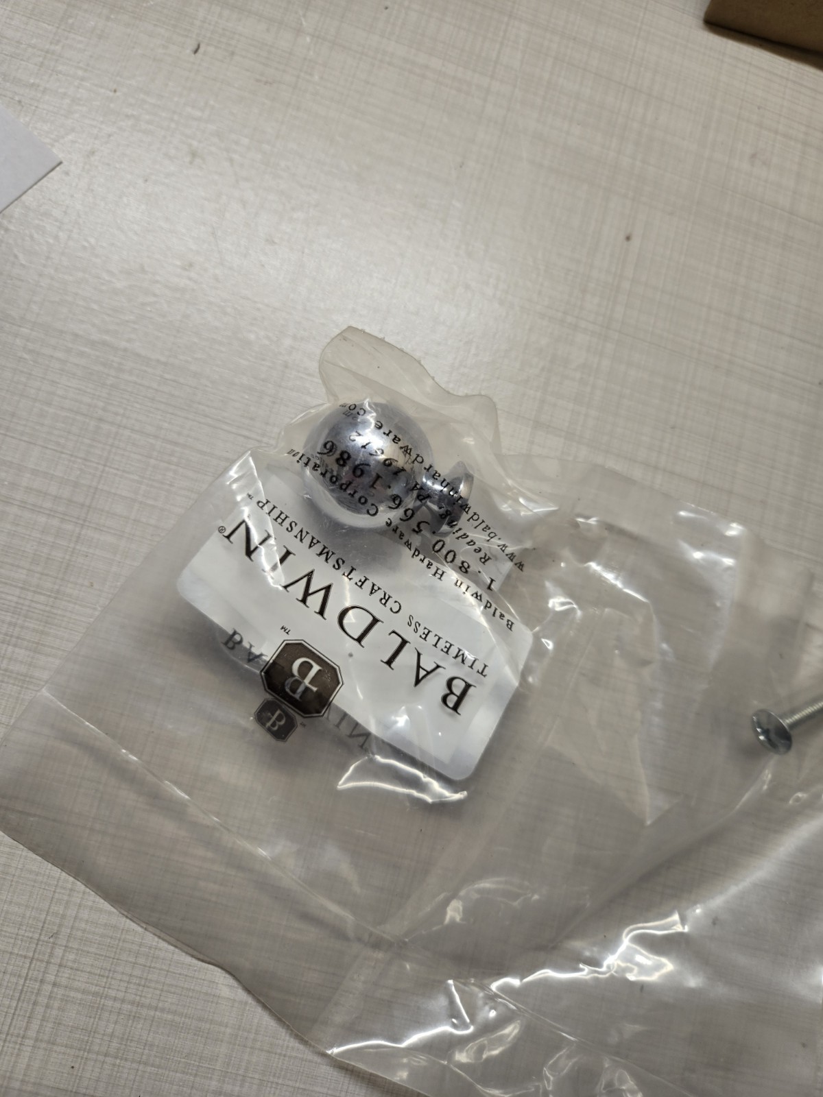 Baldwin 4960-260-BIN 1″ Spherical knob in Polished Chrome