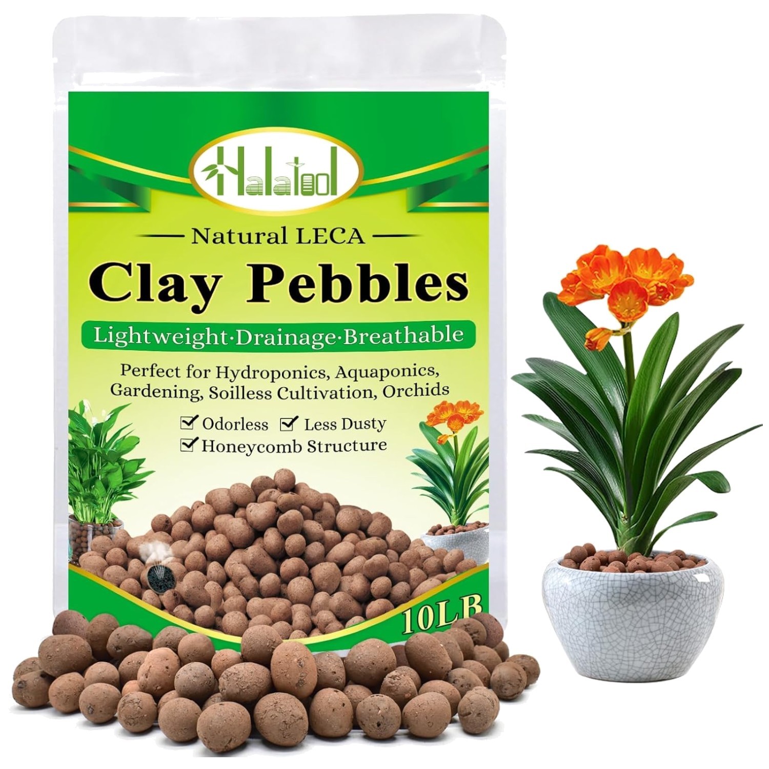 10LB Leca Clay Pebbles for Plants