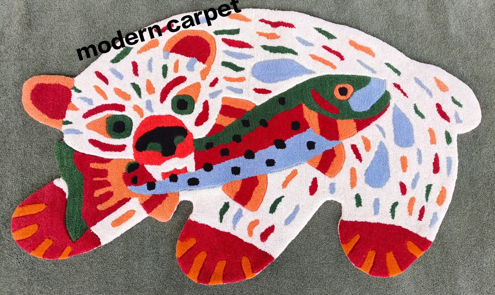Polar Bear Rugs 3×5 Feet Handmade 100% Woolen Hand Tufted For Home Decoration