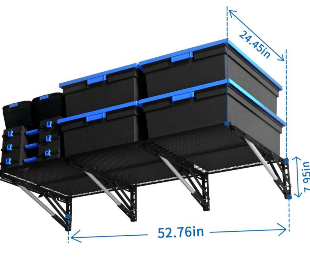 CarShelf Adjustable Heavy Duty Storage Shelves for Garage Organization 53X25″
