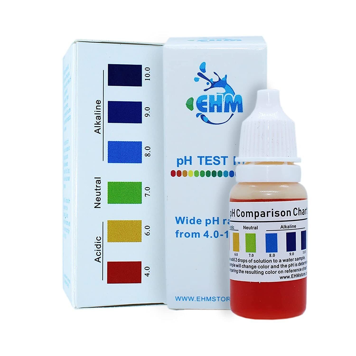 EHM pH Liquid Test Kit Test Alkaline Levels Quick Easy Reusable Accurate Kit
