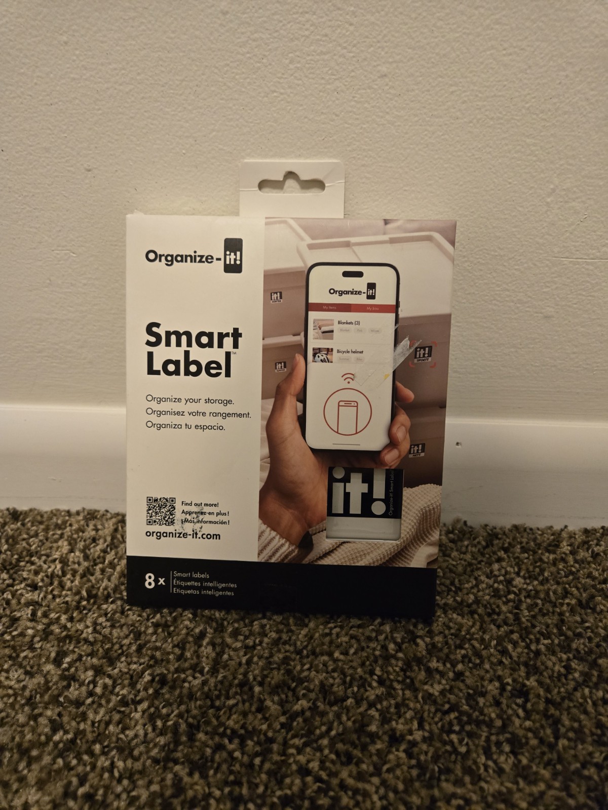 Organize-it! Intelligent Tags Smart Label – 8 Tags NEW Free Shipping