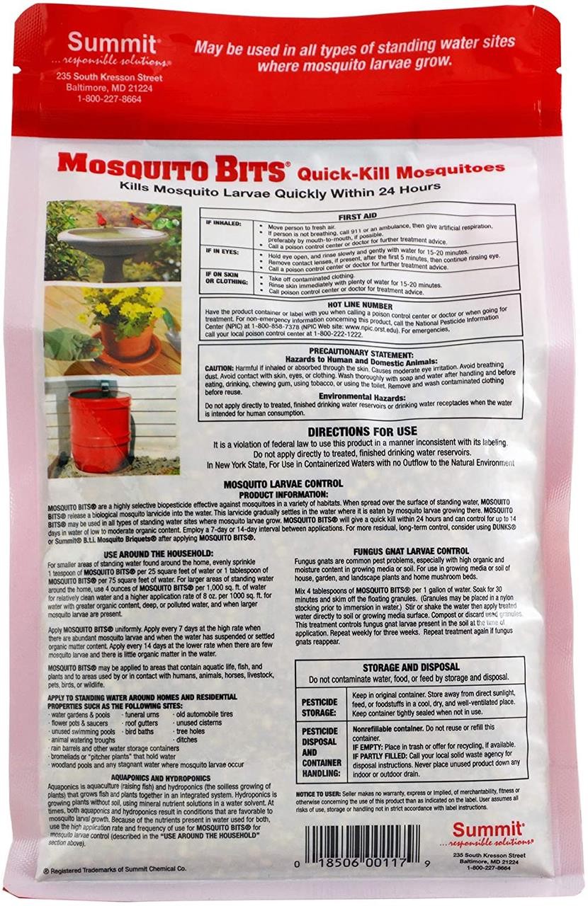 Summit Mosquito Bits 30oz. Kills Mosquito Larvae within 24 hours 2 Pack