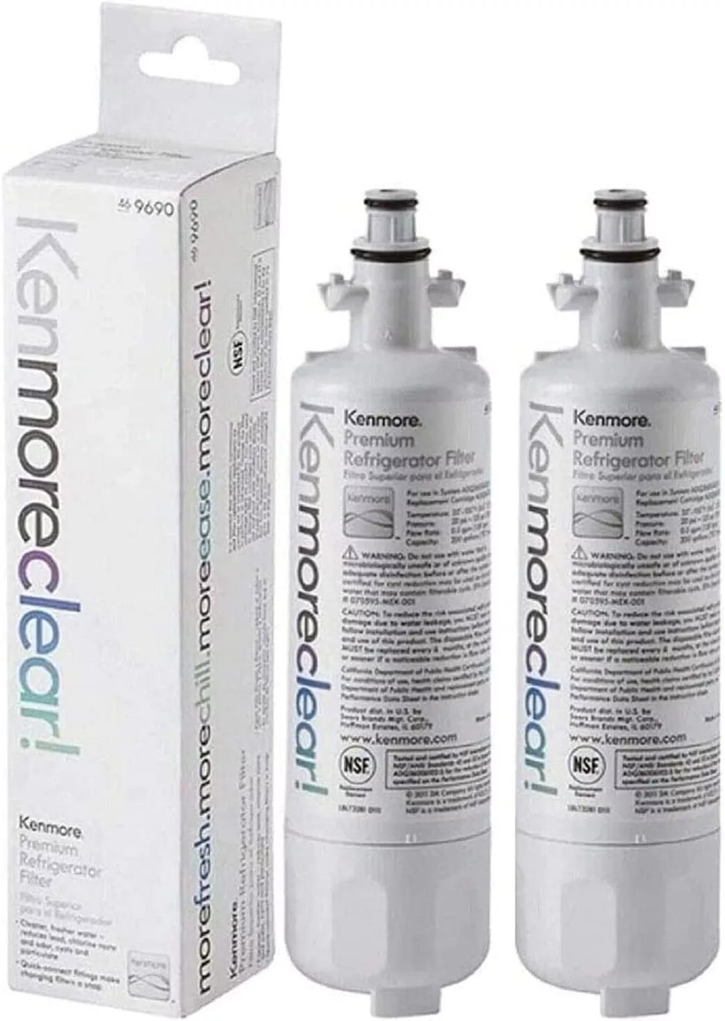 2 PACK KenmoreClear 46-9690 Refrigerator Water Filter Kenmore Clear FAST SHIP