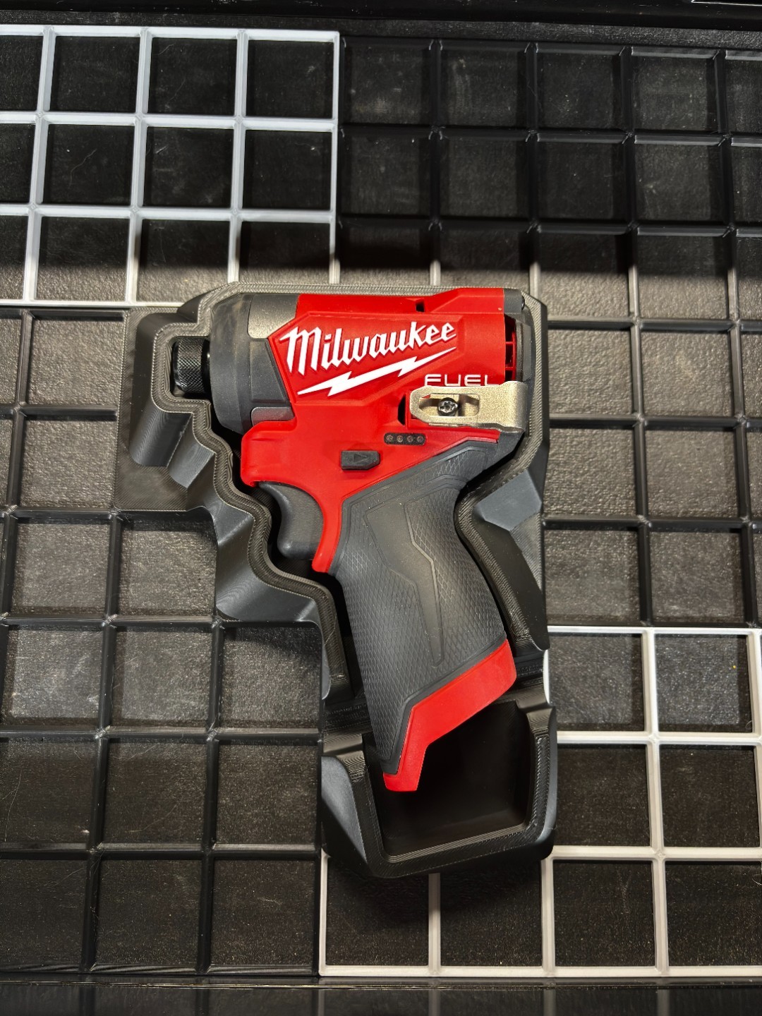 Fits Milwaukee M12 3453-20 Impact Driver Gridfinity Shadow Tray (Tray Only)
