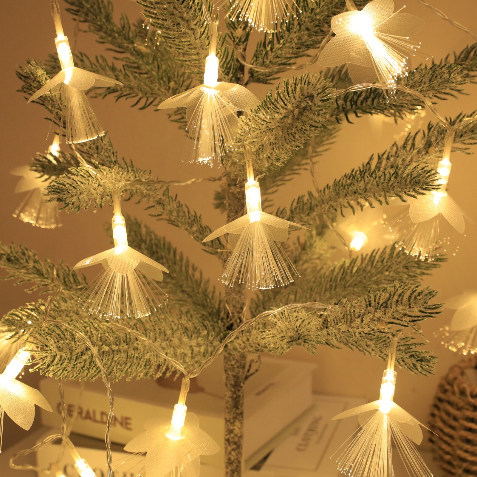 Fiber optic String 30 Led 15FT Warm Lights Fairy Ramadan Xmas Wedding Decoration