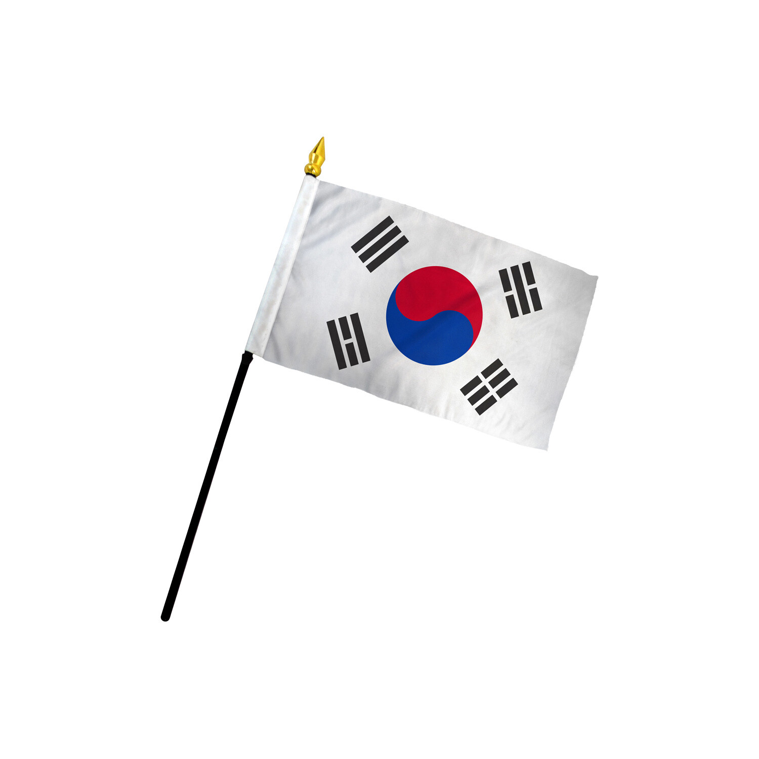 1 Dozen South Korea Stick Flag 4x6in Handheld Korean Flag