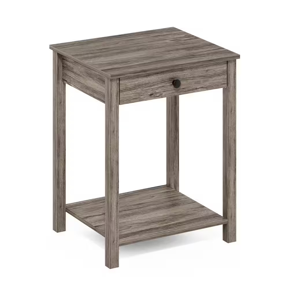 Montale 17.7 In. Rustic Oak Rectangle Wood Side Table with Drawer