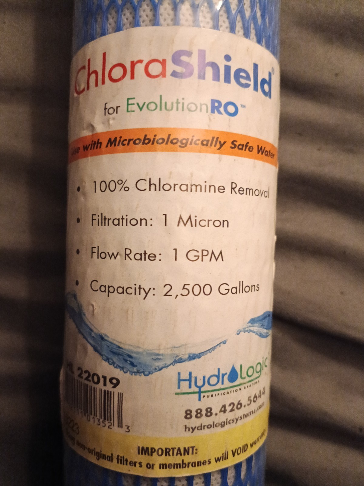 HydroLogic ChloraShield EvolutionRO Water Filter, Chloramine, 2,500 Gal