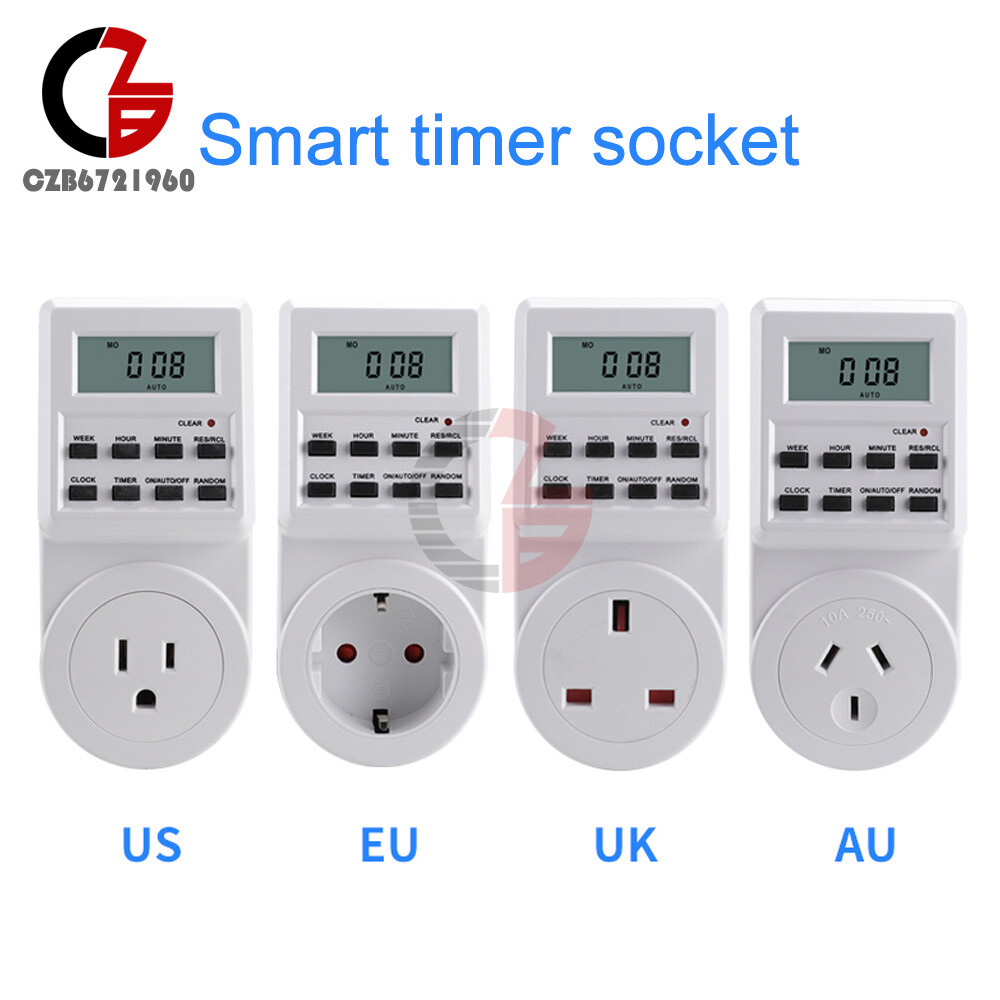 Programmable Electrical Plug-in Power Socket Timer Switch Outlet Time 50Hz/60Hz
