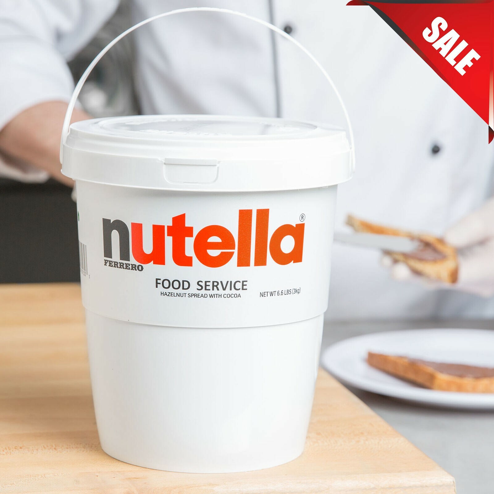 Nutella FERRERO 3 kg Nutella 3 kg (6.6 lb) Bucket Hazelnut Spread