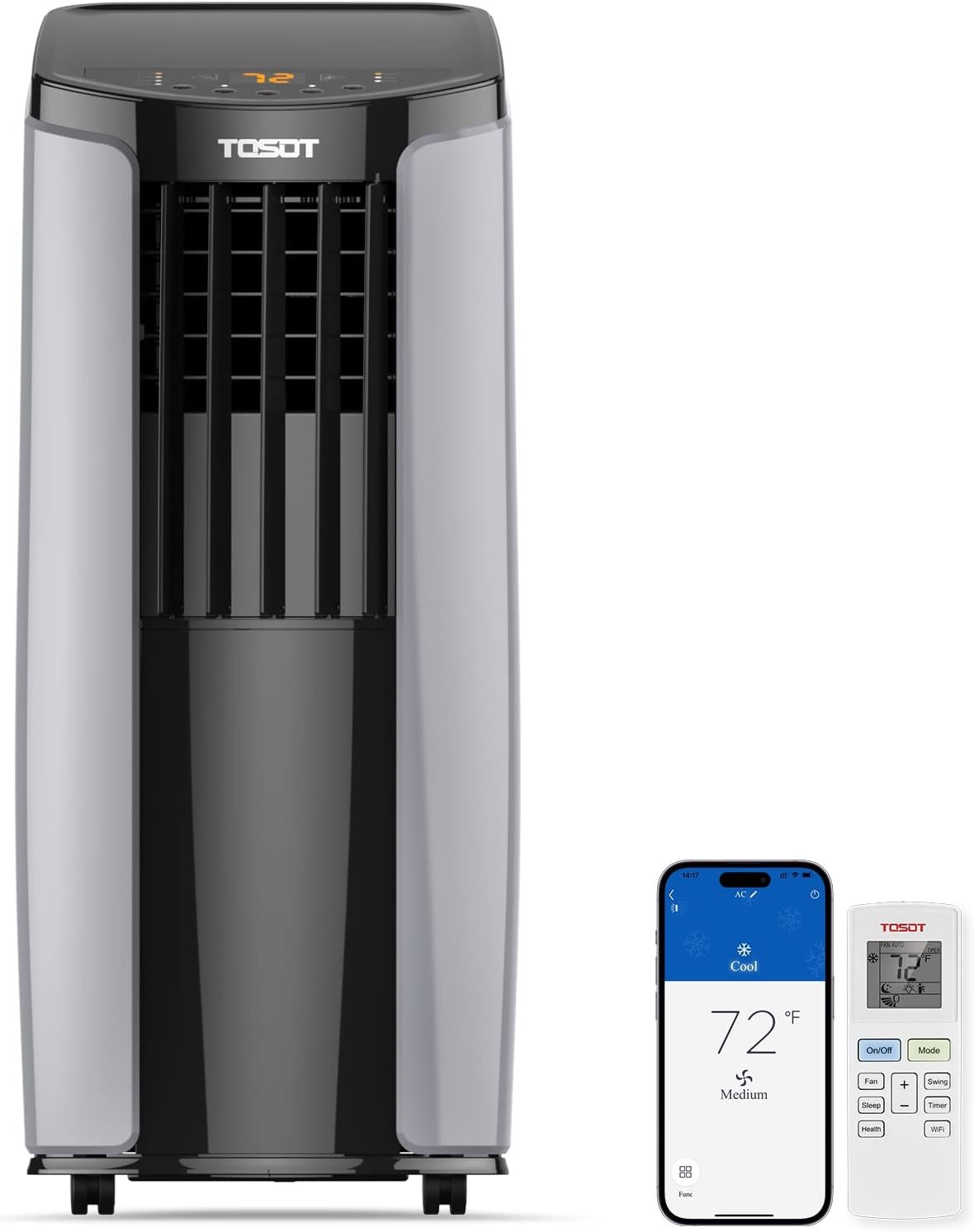TOSOT 9,700BTU (5,000 BTU SACC) Portable Air Conditioner, Smart Wifi Control