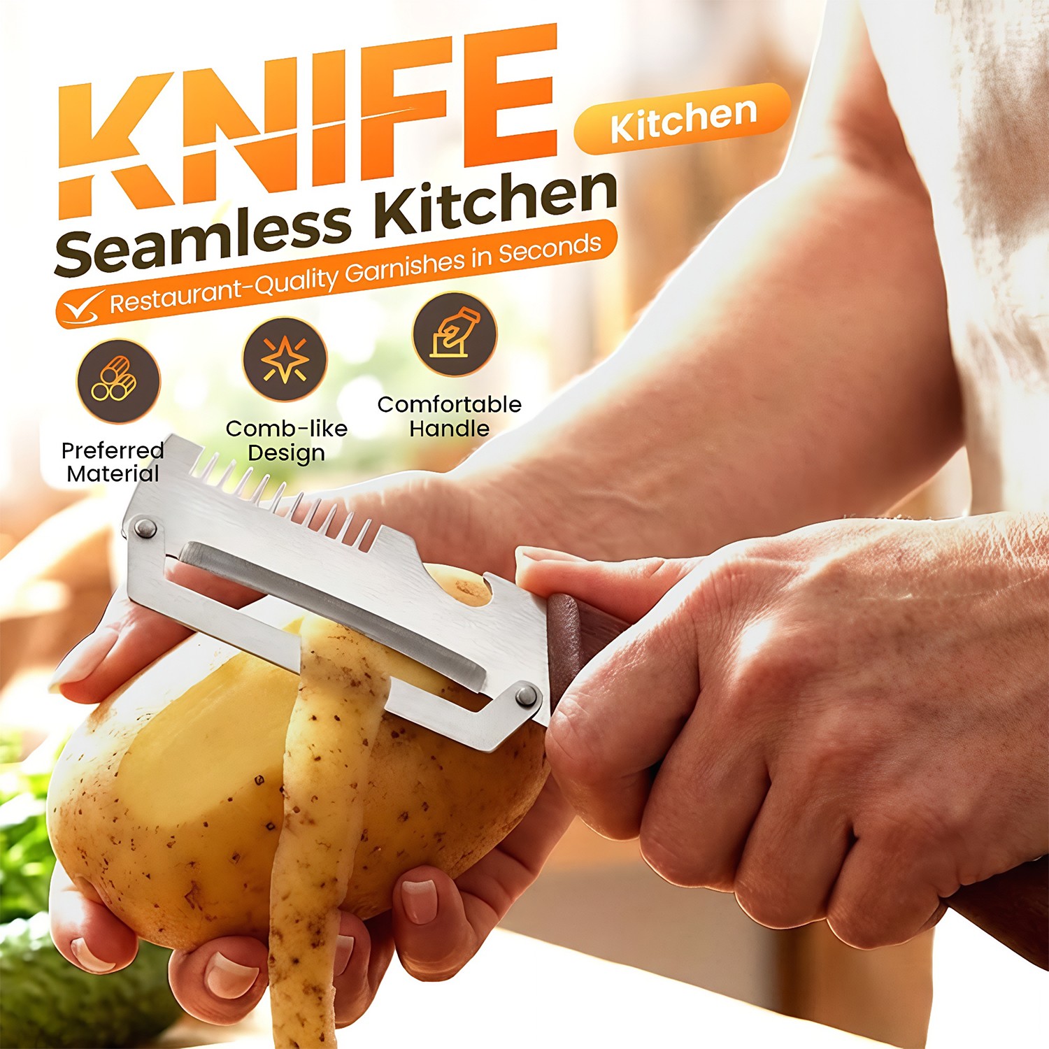 Multi-functional Vegetable Peeler for Kitchen, 2 in 1 Single Blade Peelers Tool