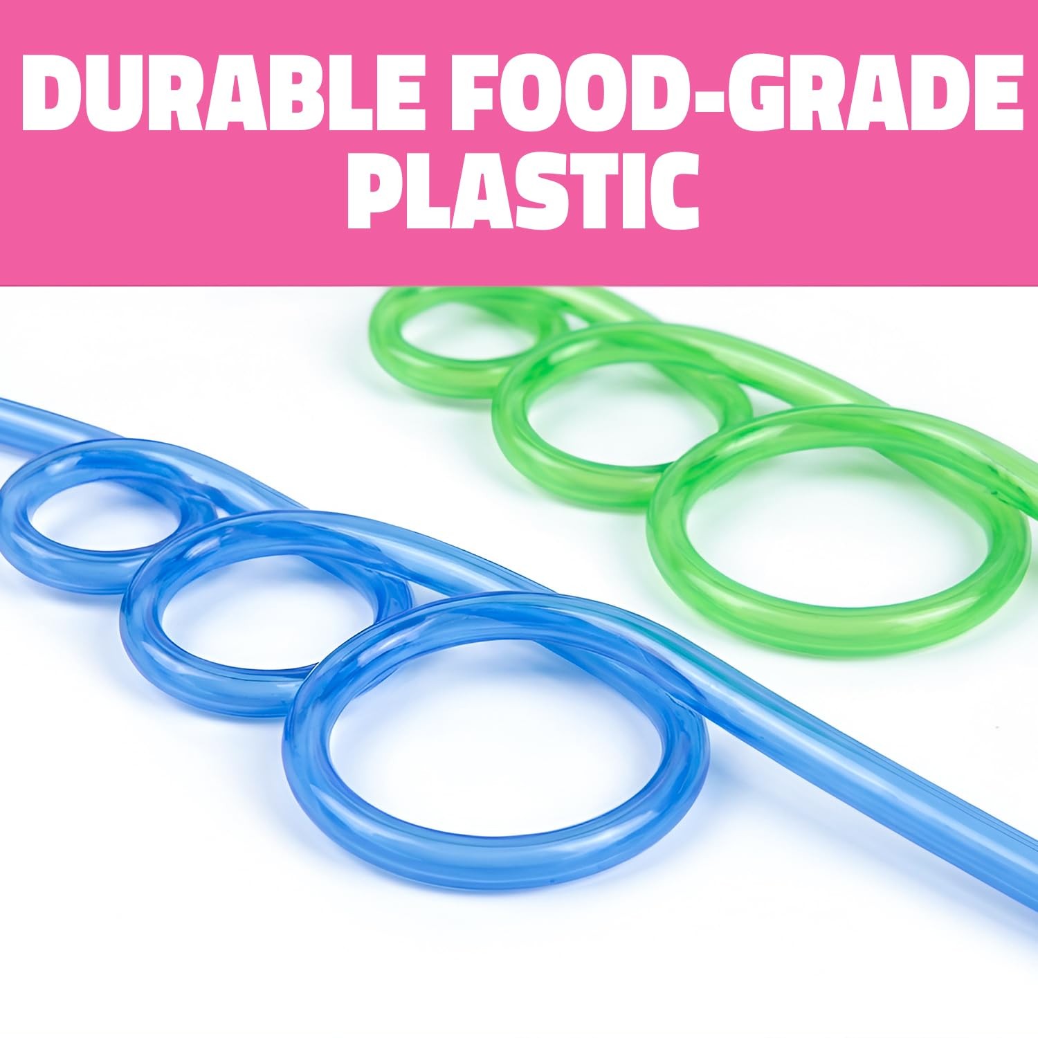 Rhode Island Novelty Crazy Loop Straws, 12 Count (Pack of 1), Colors may vary