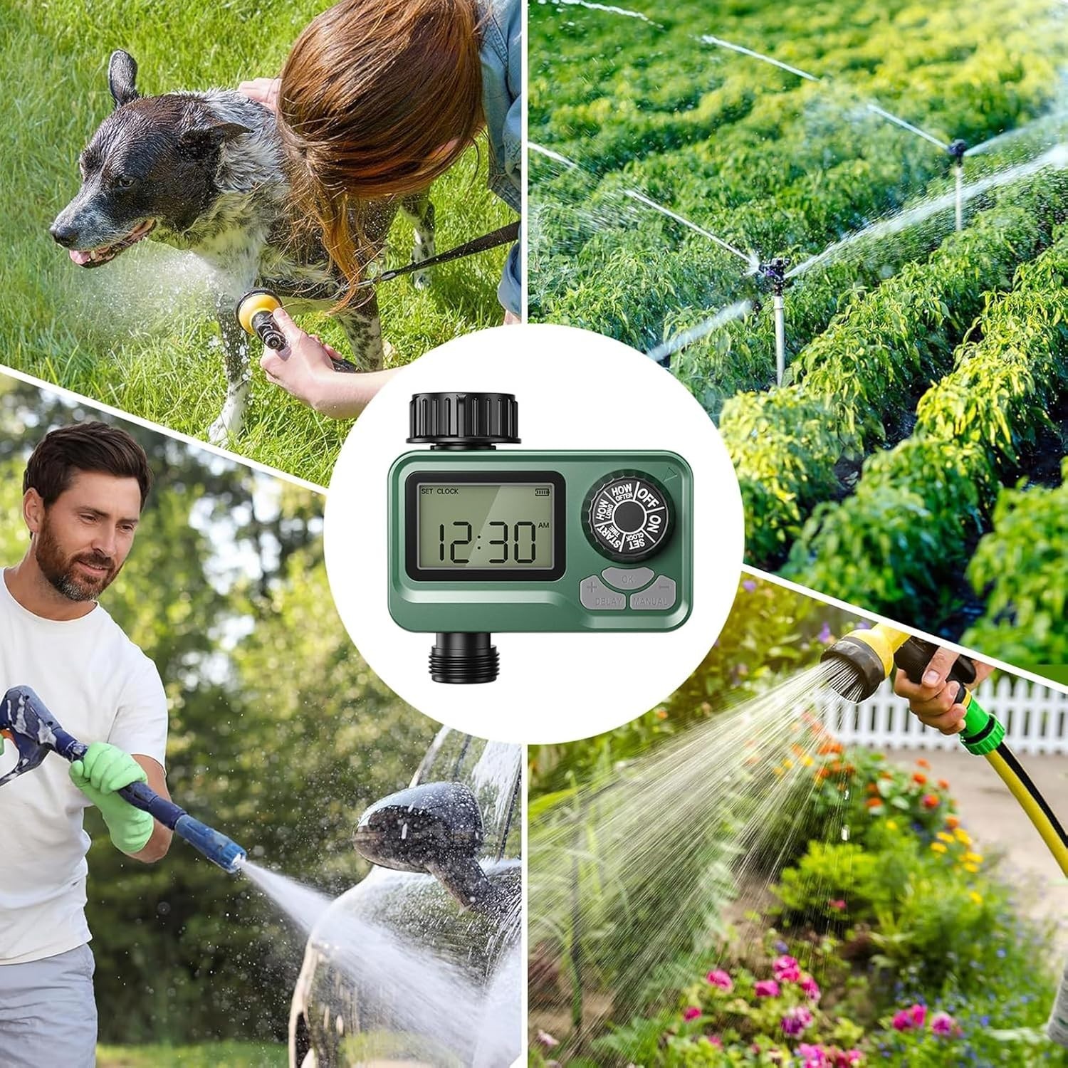 BN LINK Programmable Sprinkler Timer with Rain Delay – Waterproof Digital Wat…