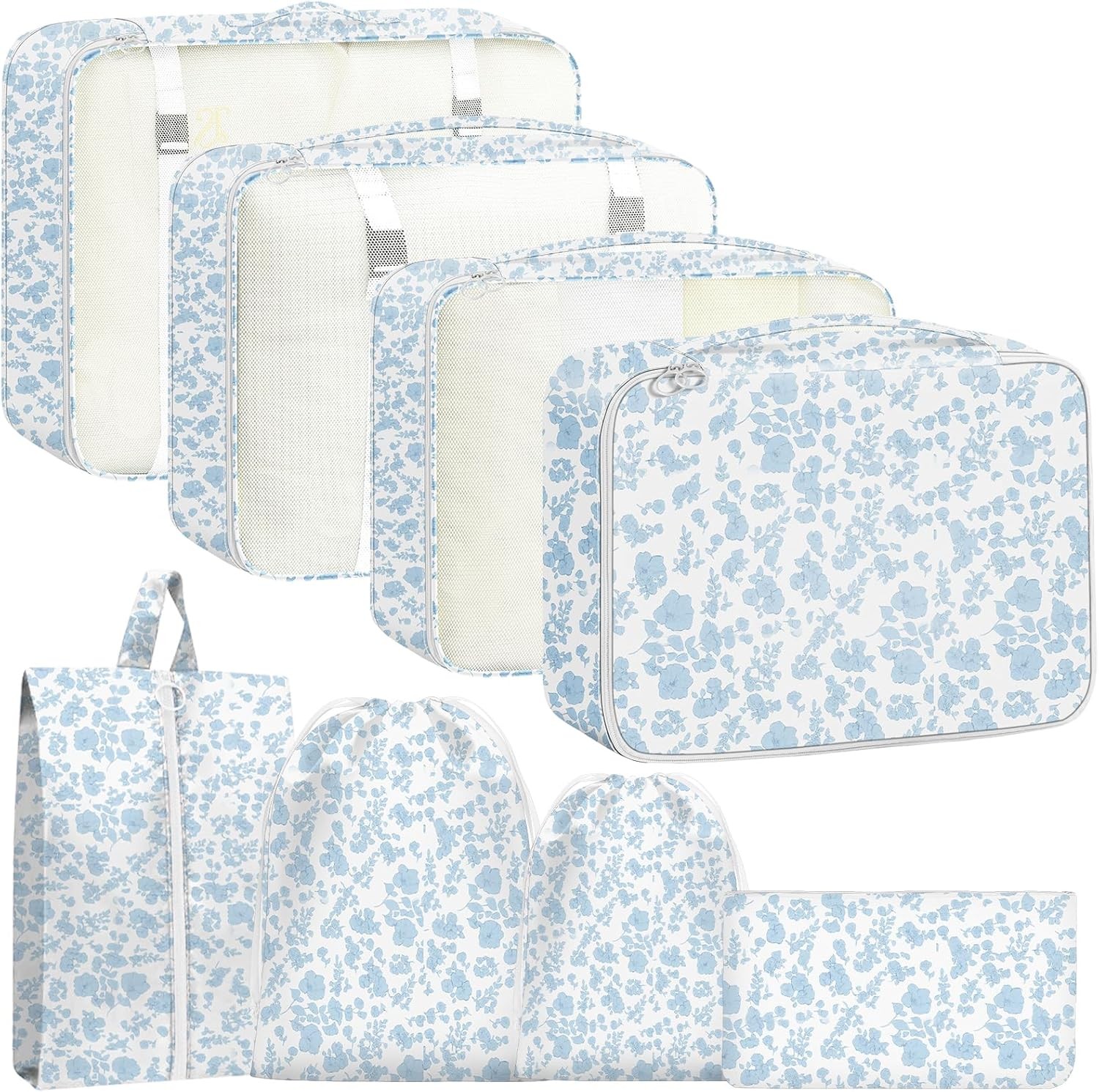 Packing Cubes for Travel – 8 Set Luggage Organizer Bags for Family, Mesh