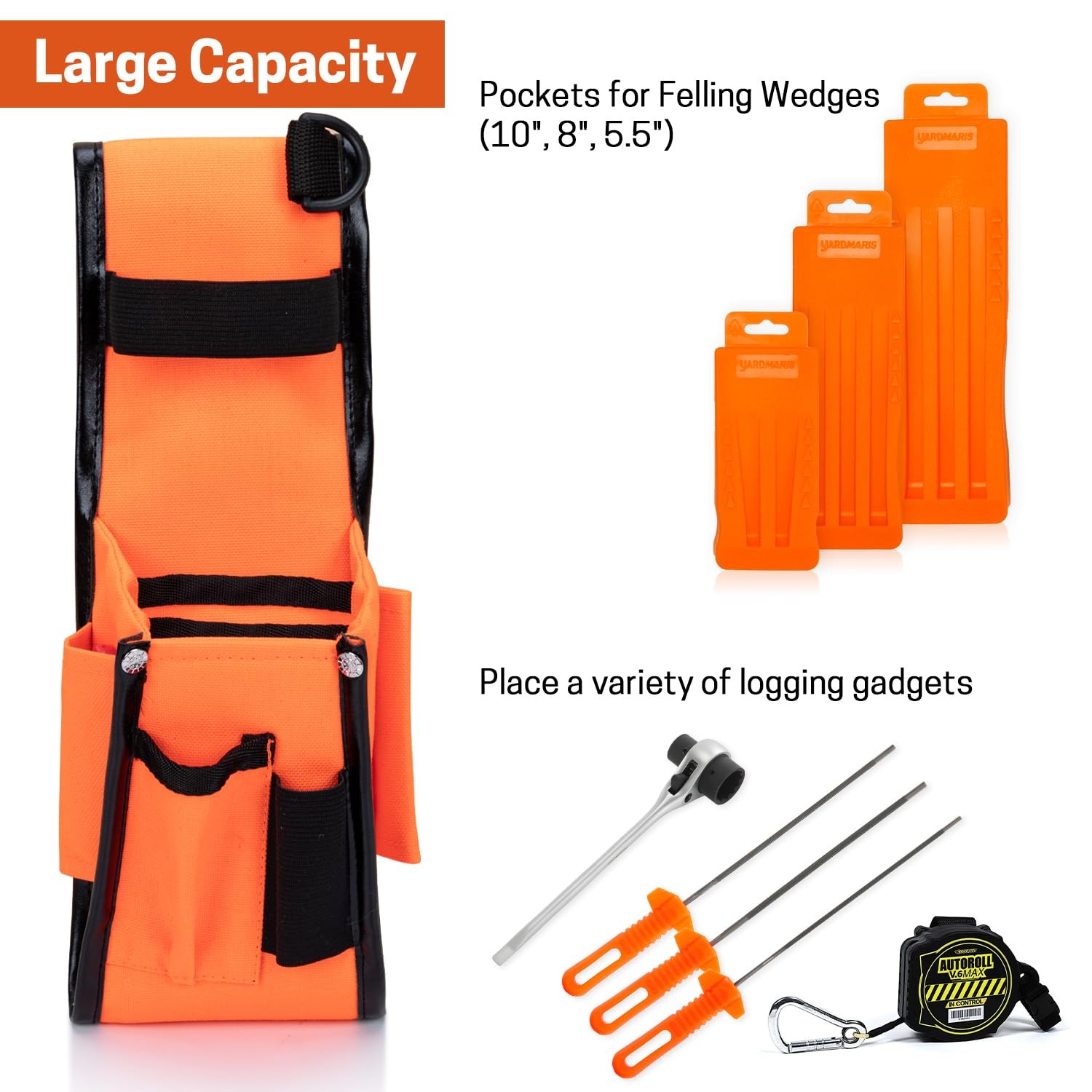 Felling Wedge Belt Pouch, Adjustable for Various Belts, Tree Felling Bucking …