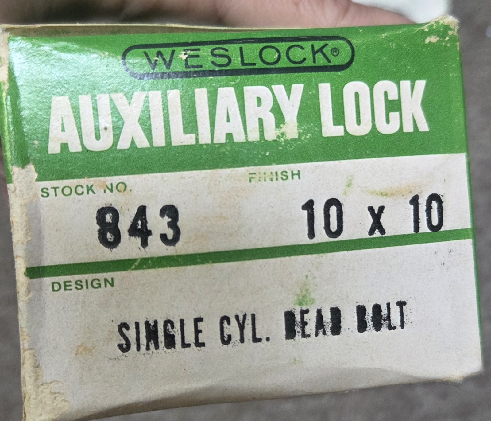 Weslock Auxiliary Single Sided Deadbolt