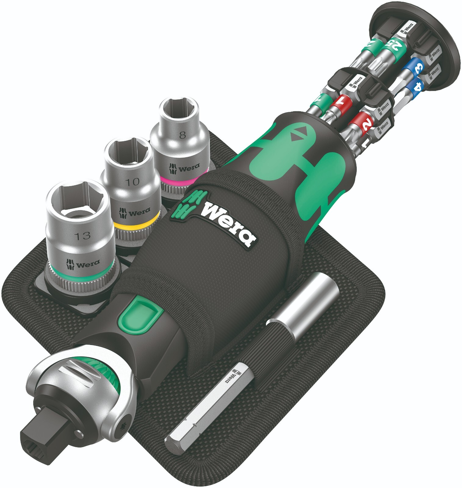 Wera 8009 Zyklop Pocket Set 2 Socket Wrench Set 3/8″ Drive Metric 05004281001