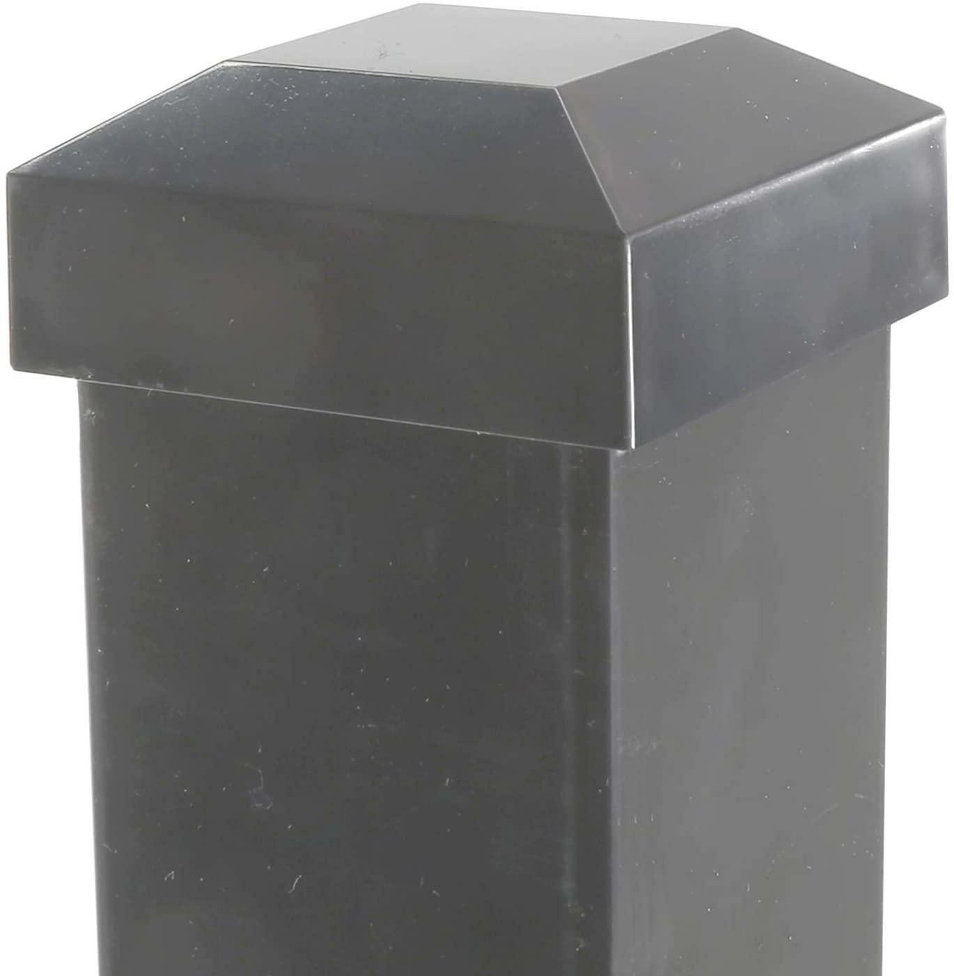 2″ x 2″ Square Black Plastic Post Cap For Aluminum Fence Posts