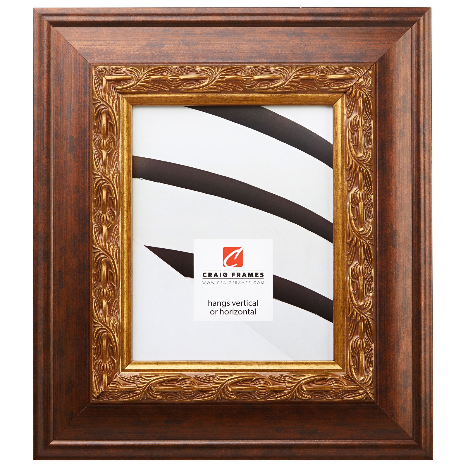 Craig Frames Gotham, 3.5 Inch Wide Ornate Gold and Bronze Picture Frame
