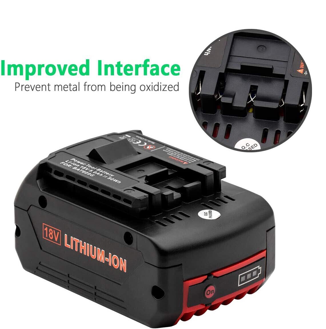 2X Replace Bosch BAT618 BAT609 BAT612 18V Volt Lithium-Ion 5.0Ah Battery BAT620
