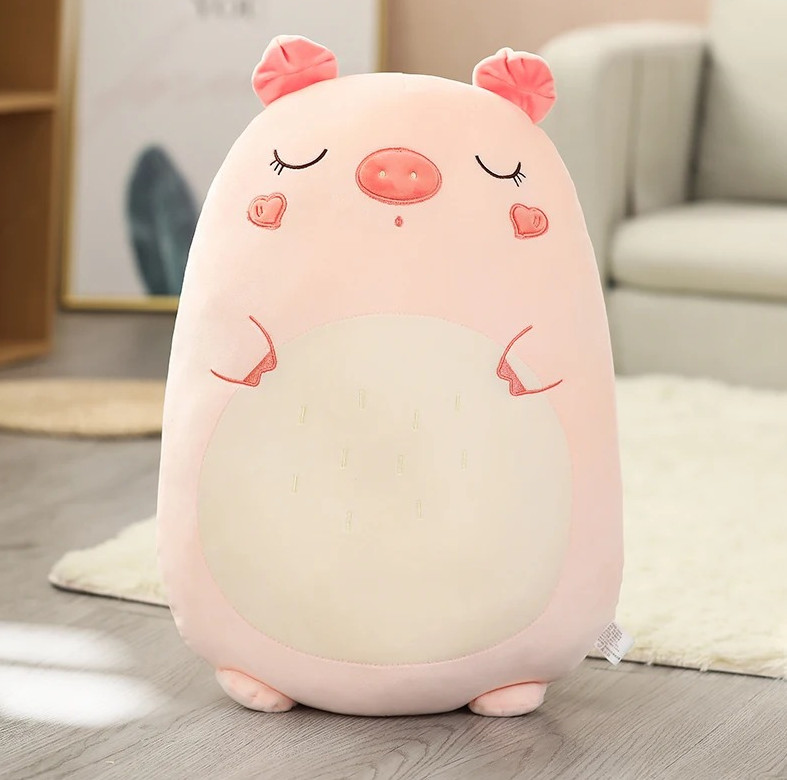 1pcs 45CM/17.7in Squishy Toy Kawaii Animal Plush Pillow – Pig & Lion – NEW