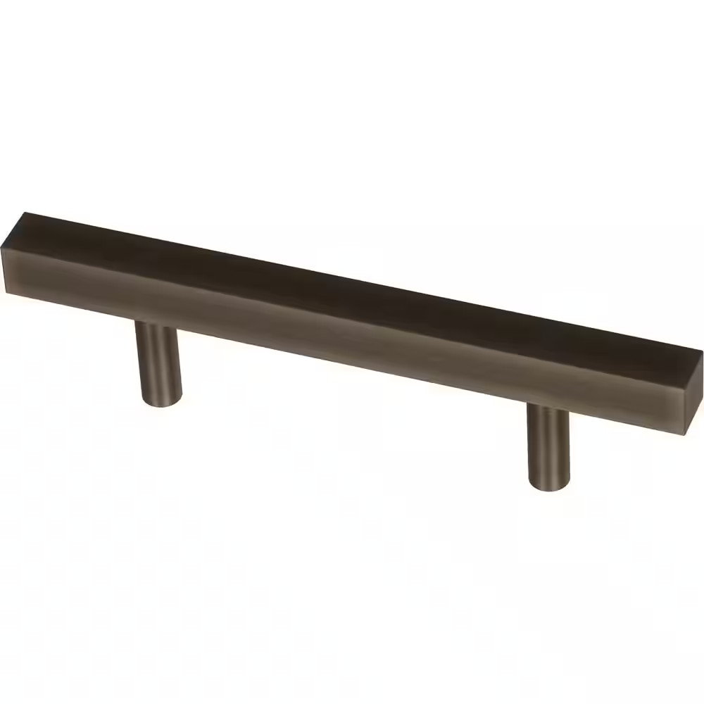 Square Bar 3 In. (76 Mm) Modern Matte Bronze Cabinet Handle Drawer Pull