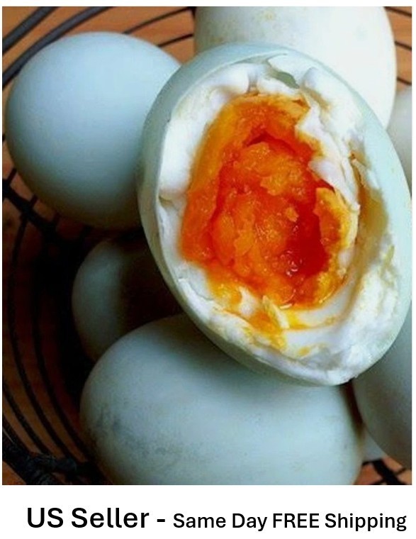 6-Count Farm Fresh Large Cooked Salted Duck Eggs Traditional Chinese Delicacy