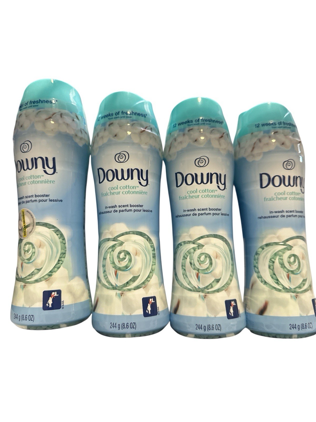 4 Pack Downy Cool Cotton In Wash Scent Booster Beads 12 Weeks Freshness 8.6oz