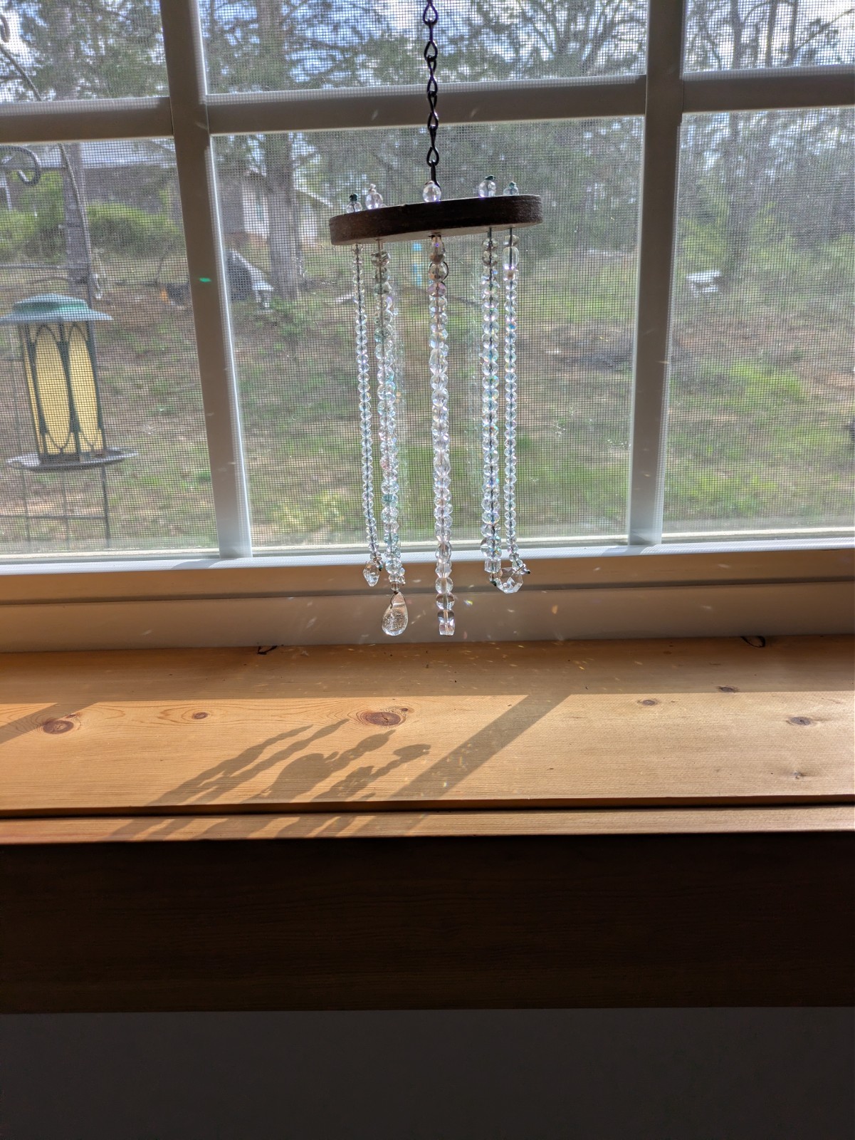 Hand Beaded Suncatcher / Mobile Assorted Colorful Beads for patio or any room