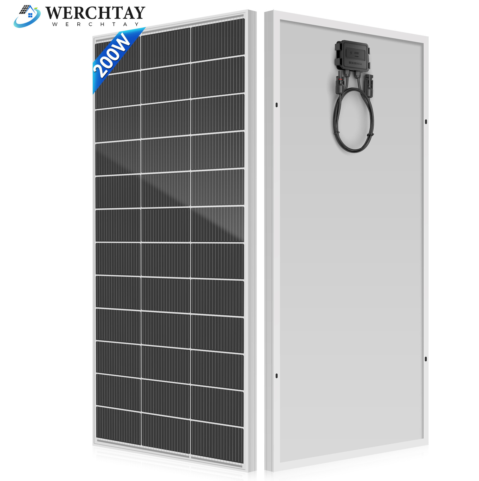 200W 400W 800W Solar Panel Mono 12V Battery Charge RV PV Home Off-Grid Battery