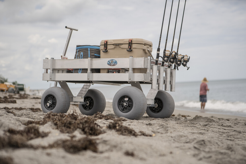 NEW: Big Kahuna Beach & Fishing Wagon-UV Deck-No Rust-Lightweight-Made In USA!