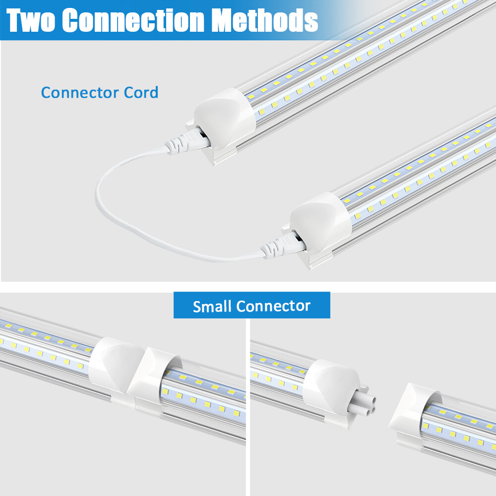 T8 LED Tube Light 6500K 2FT 3FT 4FT 5FT 6FT 8FT Clear LED Shop Light Fixtures