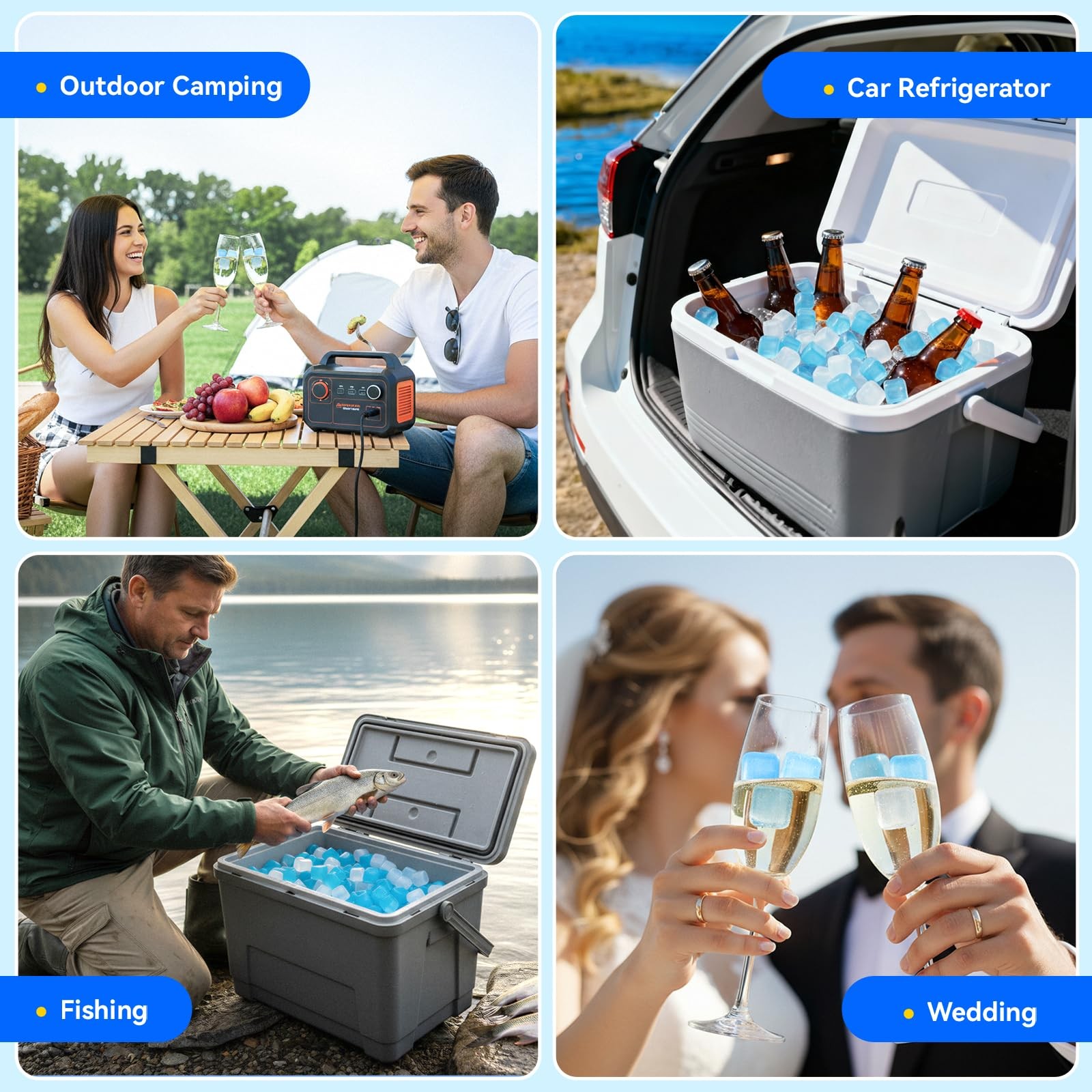 360 Pack Reusable Ice Cubes for Drinks, BPA-Free Ice Packs for Lunch Boxes, C…
