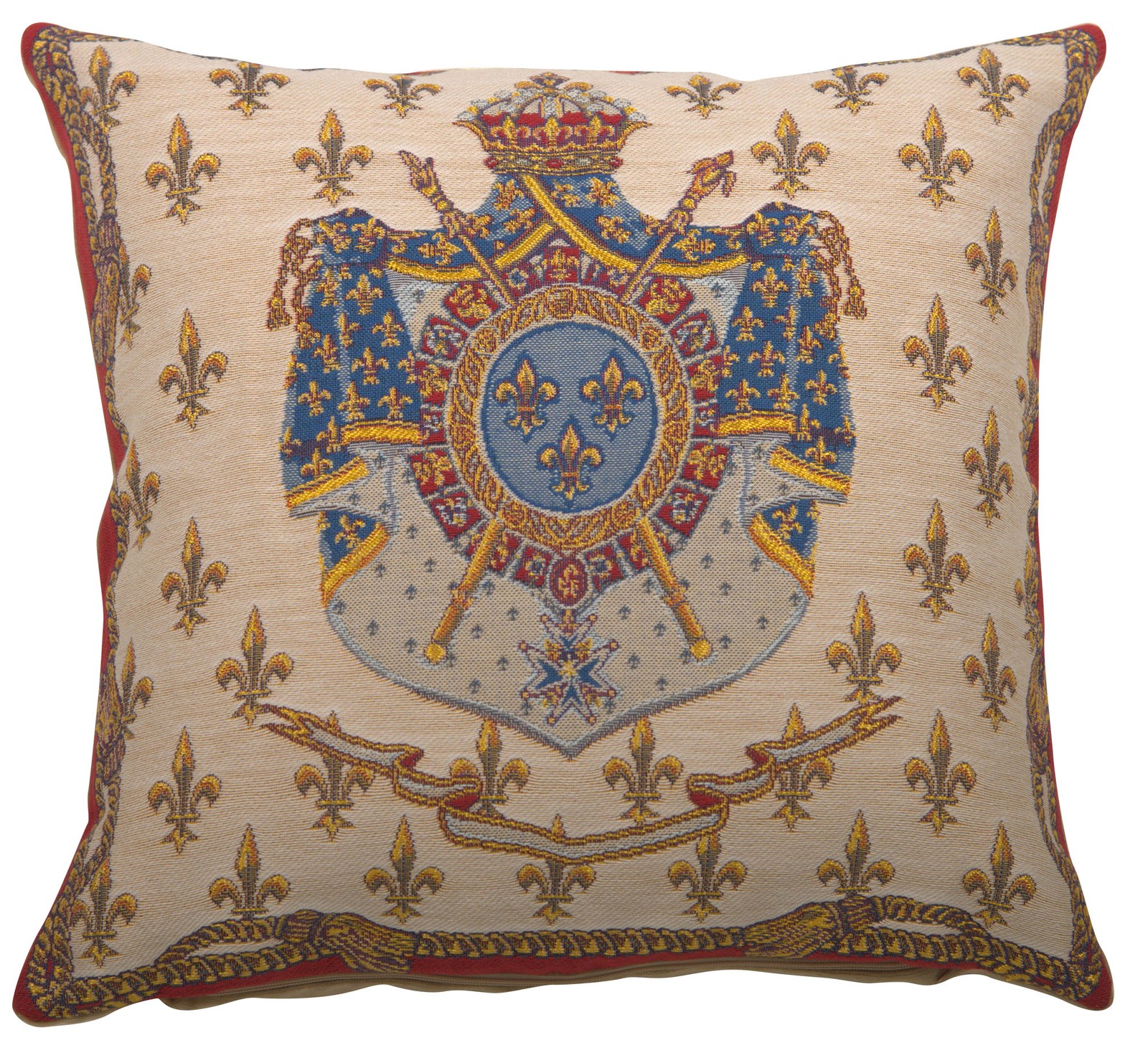 Blason Royal European Cushion Cover Home Decor Belgian Tapestry Pillow 18×18 in