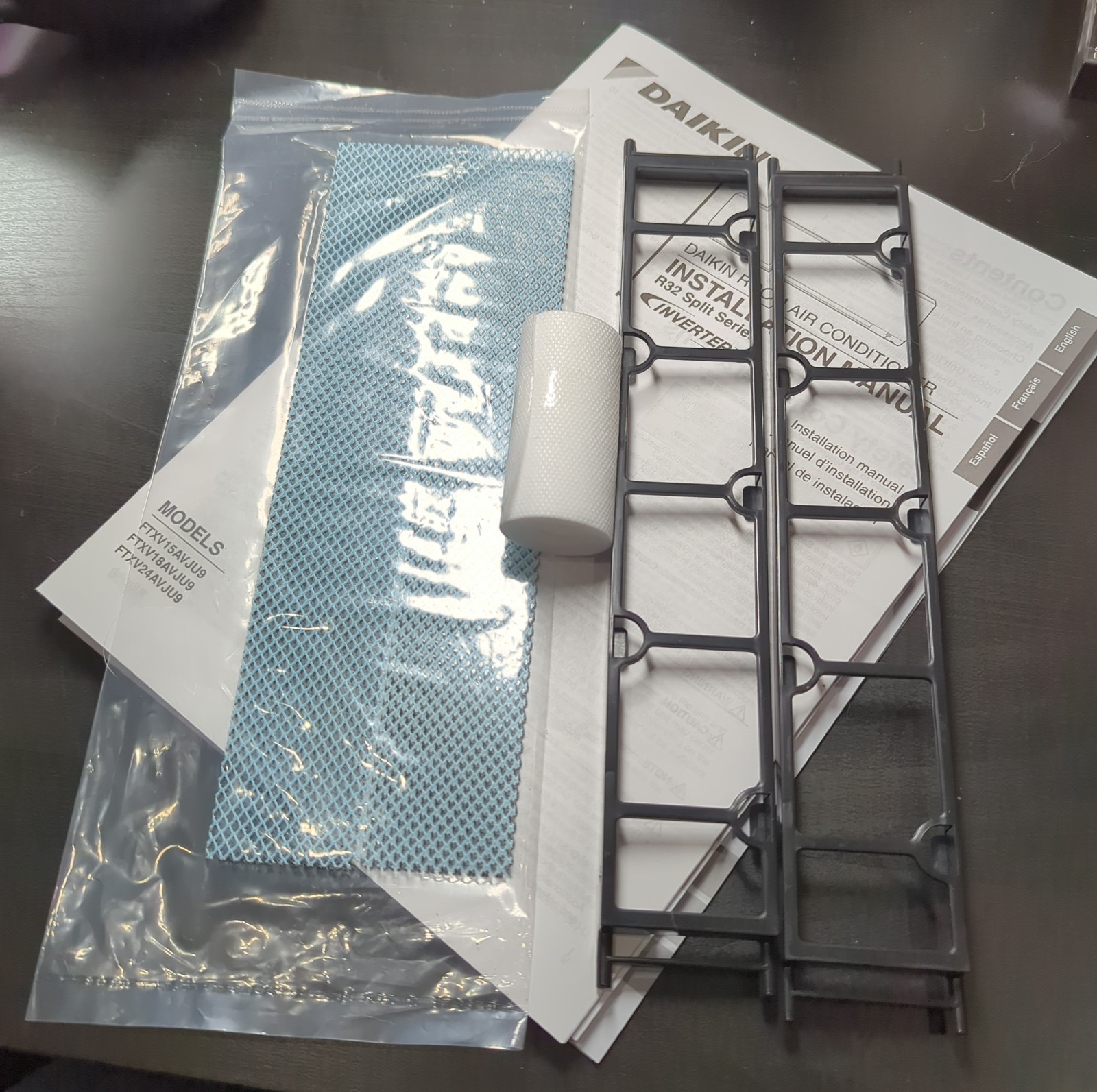 OEM Daikin Mini Split KAF970A48 Titanium Apatite Deodorizing Filter & Frame R32