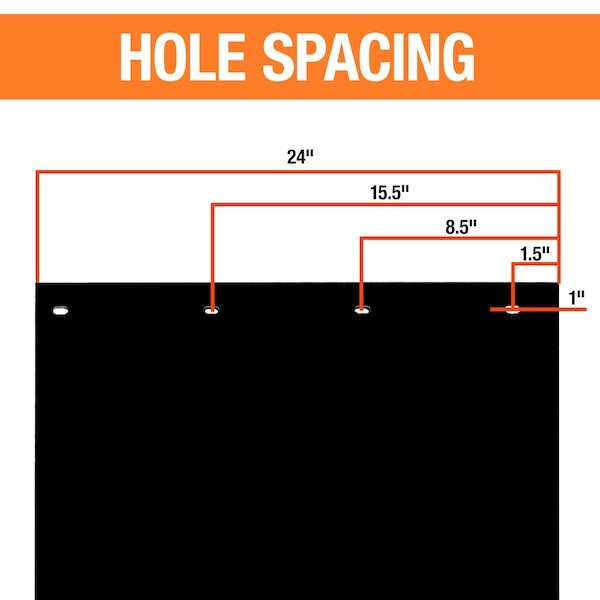 Buyers Products Rc36ppbpkgd Mudflaps, 36 In X 24 In, Polymer, Black, 1 Pr