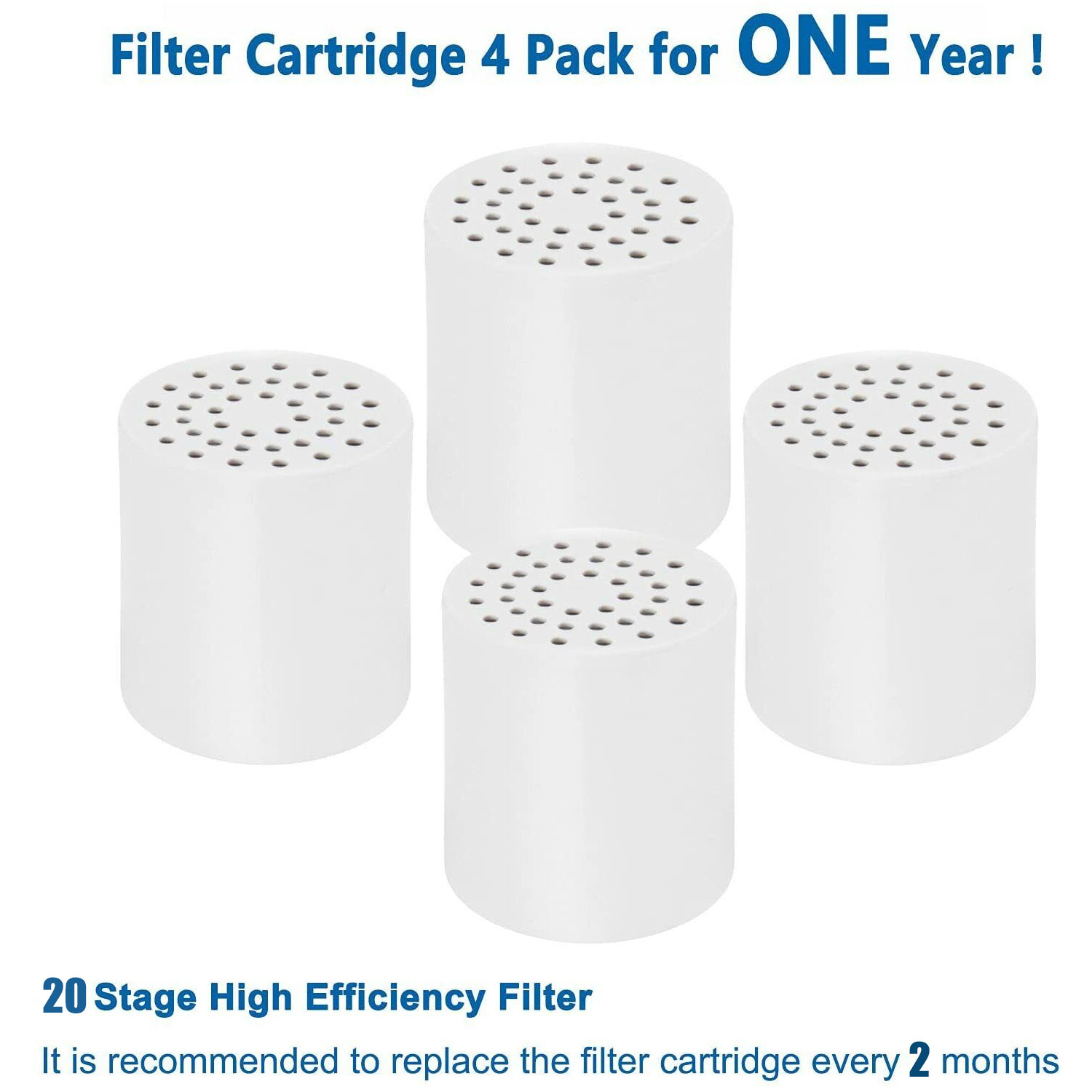 1-6Pack Replacement Shower Filter Cartridge for Simpure® Universal Shower Filter