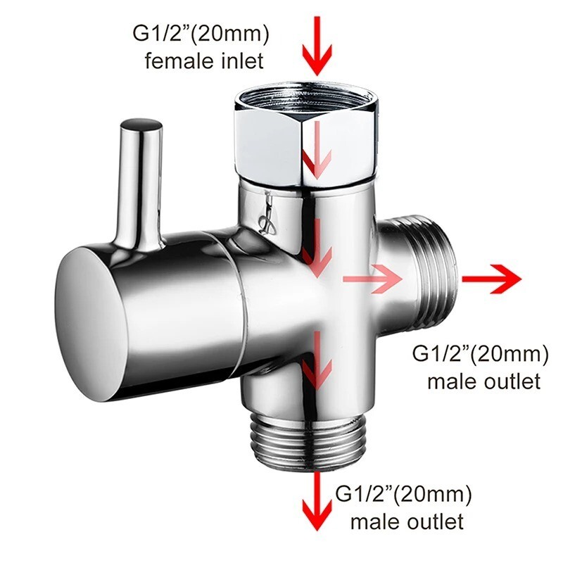 Toilet Shattaf Adapter Hose Bidet Spray Stainless Steel Handheld Shower Head US