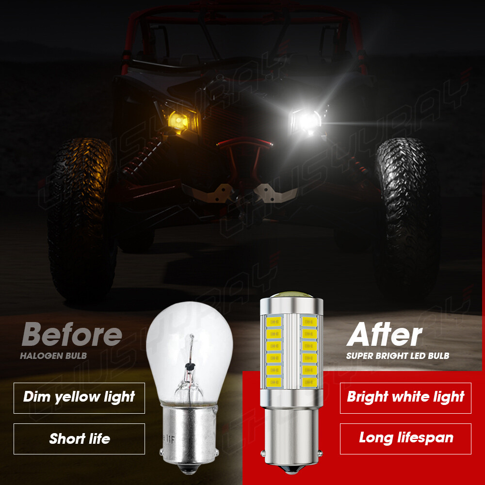 2X 1156 LED Reverse Light Canbus Error Free 110W Backup Bulbs 6000K Xenon White