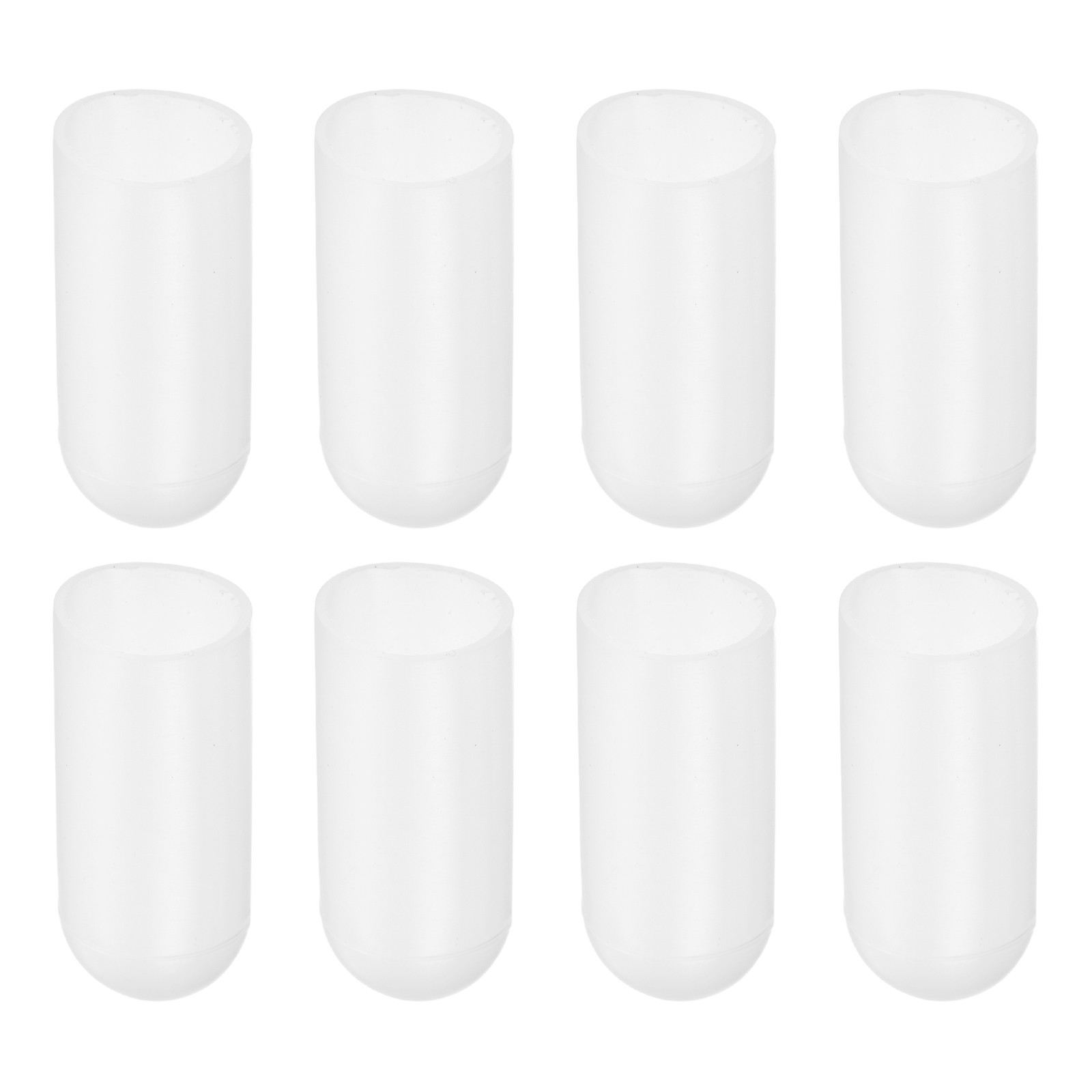 8Pcs Silicone End Caps, 27mm(1-1/16″) ID 51mm(2″) Height, Clear