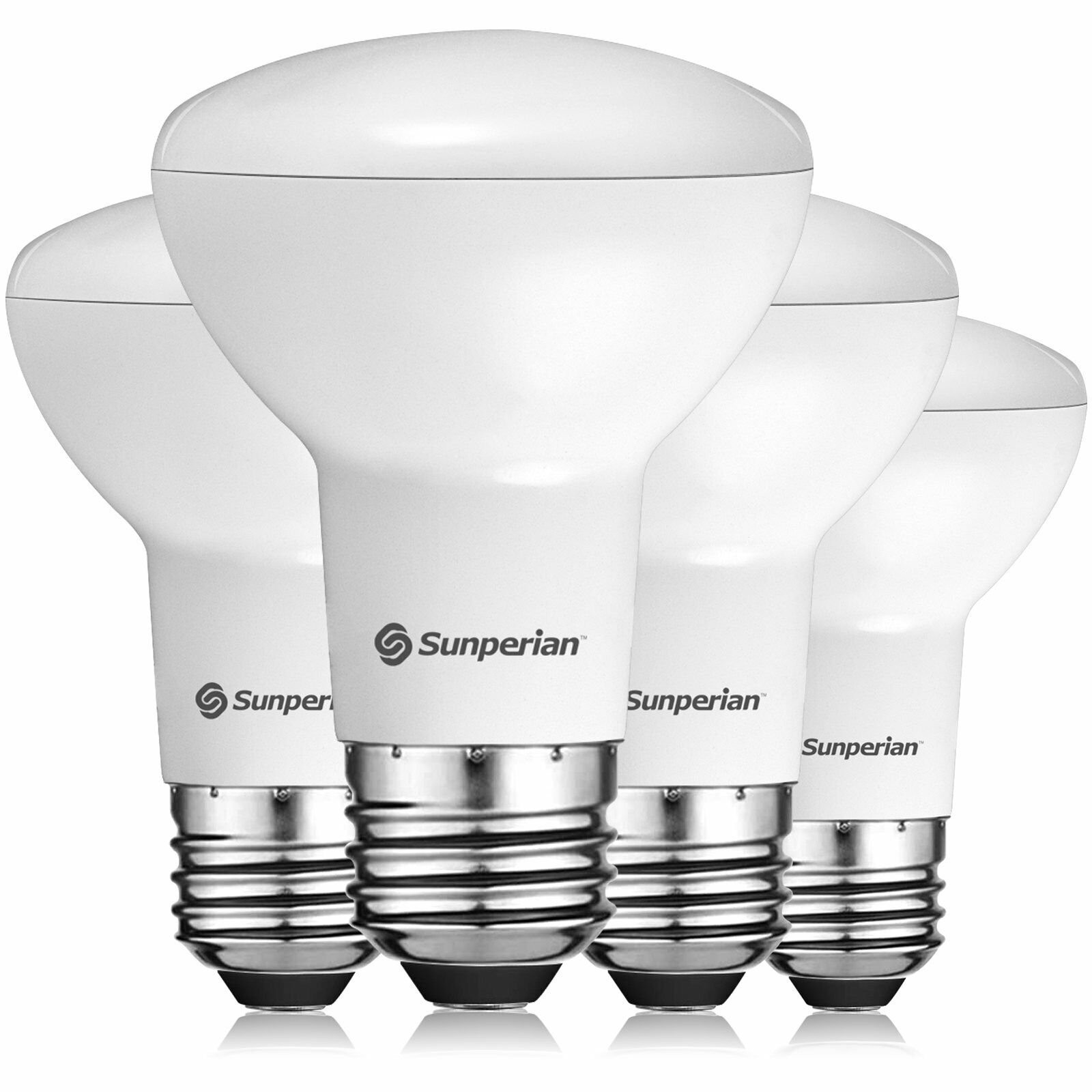 Sunperian 4 Pack BR20 LED Flood Bulb 6W 6500K Ultra Daylight 550lm Dimmable E26