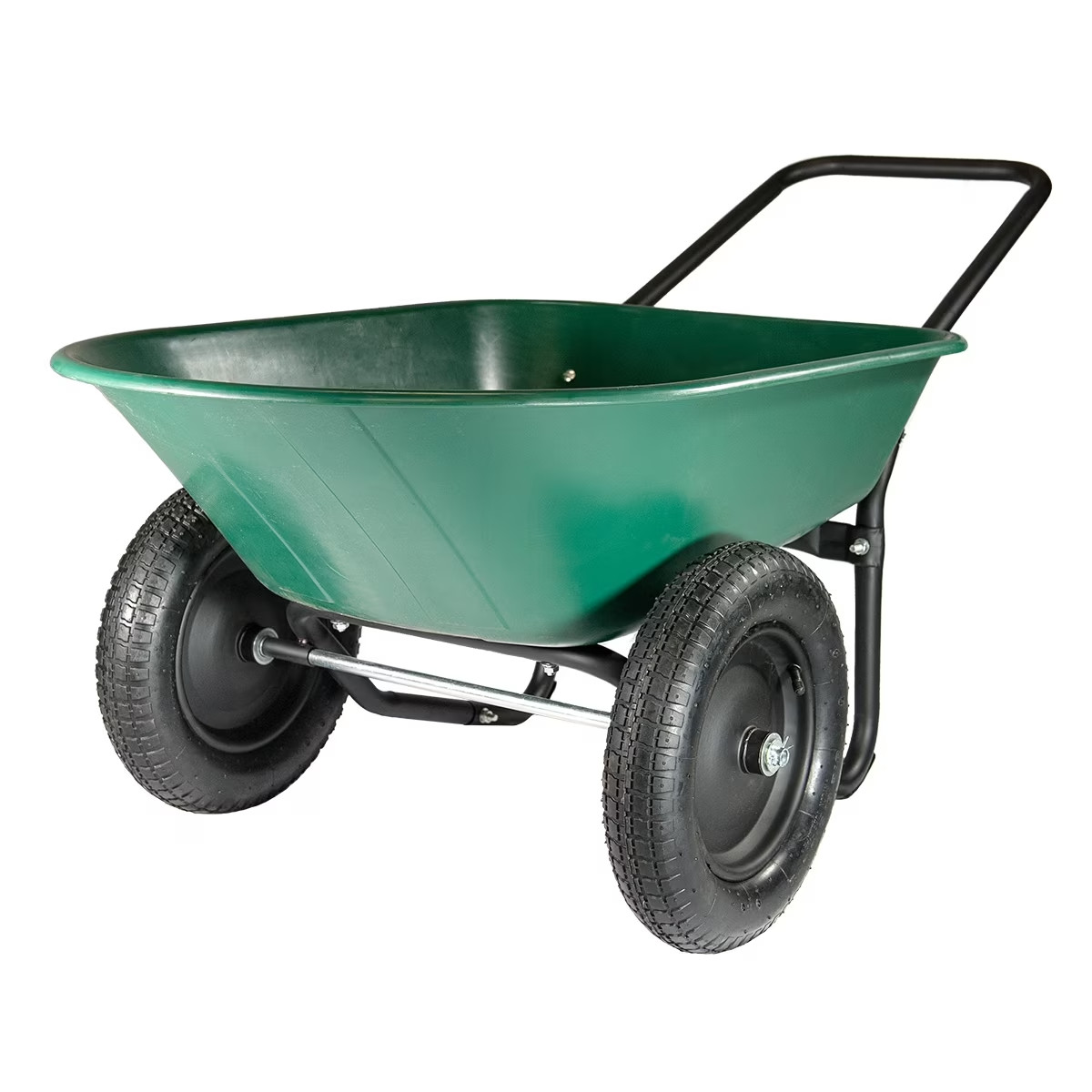 Original Marathon Yard Rover Poly Tray, 2-Wheel Home Garden Wheelbarrow Cart