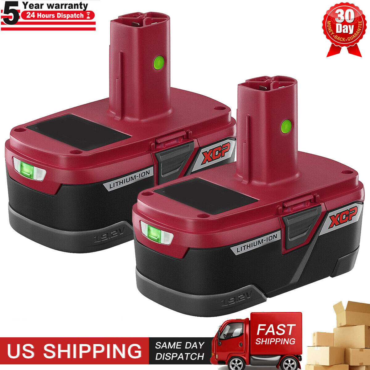 2Pack 7.0Ah Lithium Battery for Craftsman C3 19.2Volt Battery DieHard 315.PP2030