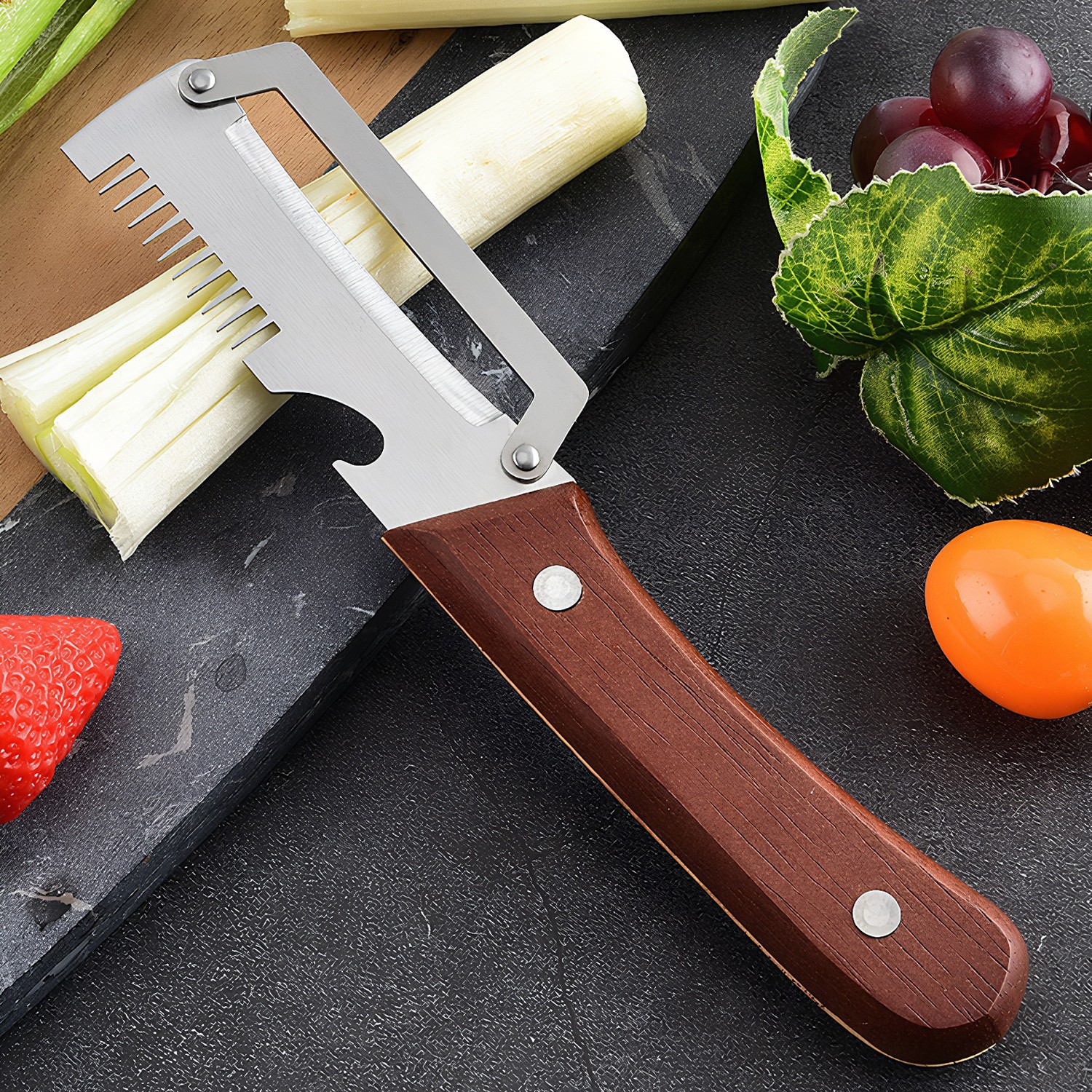 Multi-functional Vegetable Peeler for Kitchen, 2 in 1 Single Blade Peelers Tool