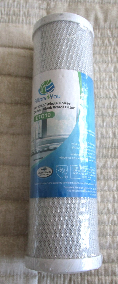 Filters4You CT010 10″ x 2.5″ Whole House Carbon Block Water Filter NSF 42 IAPMO