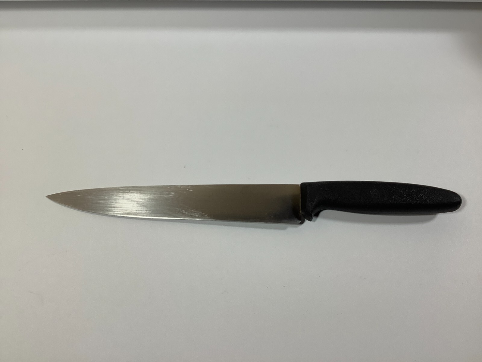 VERY SHARP LamsonSharp Pro 12.5″ Slicing Cutting Knife Black Handle VERY NICE
