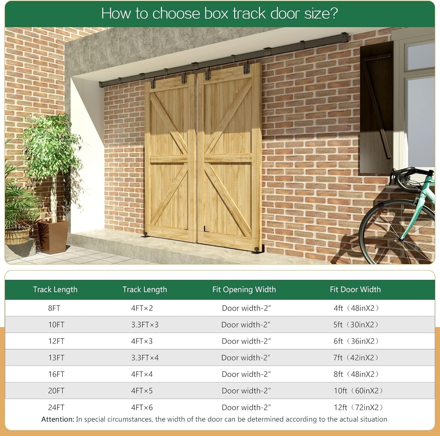 Ceiling Mount Double Sliding Barn Door Hardware Box Track Rolling Track Kit