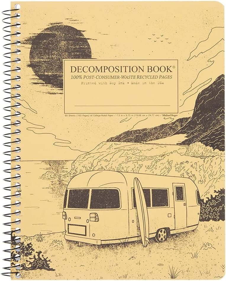 Decomposition Michael Roger Notebook, Big Sur, 7.5 x 9.75 in 80 Sheets, Nice!